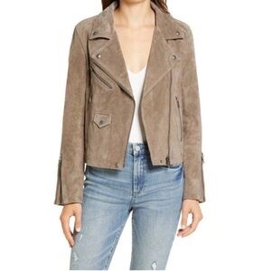 BLANKNYC Suede Moto Taupe Jacket